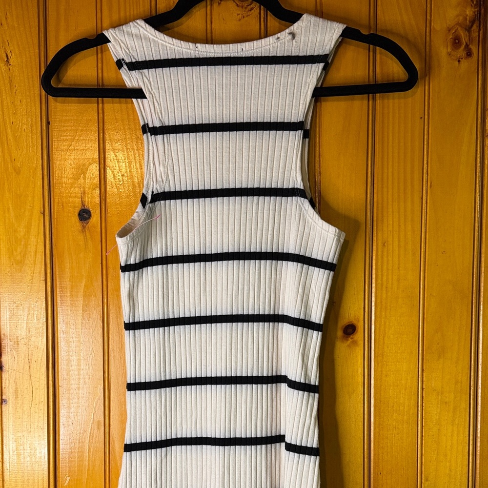 Sanctuary from Anthropologie Black and White Striped BodyCon Midi Dress - Picture 5 of 5